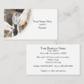 Vulder die een hoefijzer nadert visitekaartje (Voorkant / Achterkant)