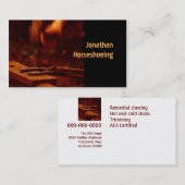 Vulder die een schoen maakt visitekaartje (Voorkant / Achterkant)