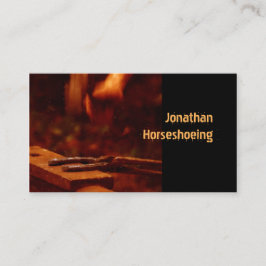 Vulder die een schoen maakt visitekaartje