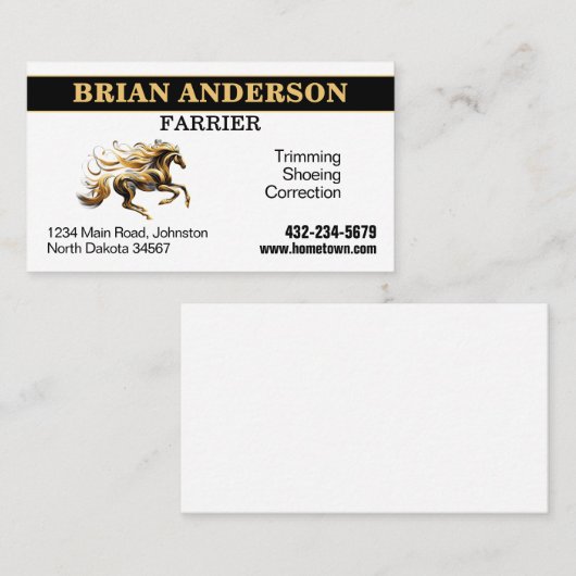 Vulder Visitekaartje (Voorkant / Achterkant)