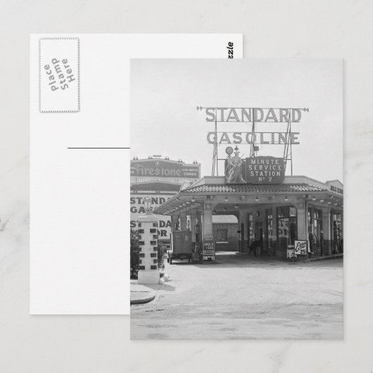 Vulestation van 1920 briefkaart (Voorkant / Achterkant)