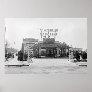 Vulestation van 1920 poster