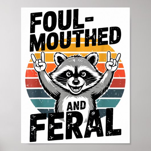 Vulgair & wild wasbeer-meme grappig afval- poster (Voorkant)