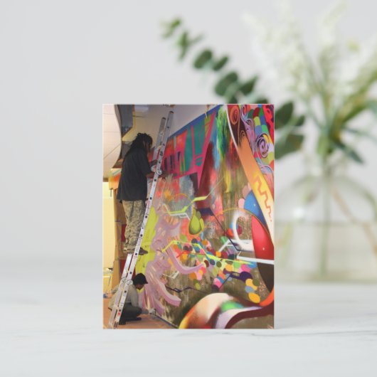 Vulkaan (10) briefkaart (Staand voorkant)