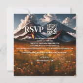 Vulkaan Avontuur Gouden Herfst Bruiloft Uitnodigin Kaart (Achterkant)