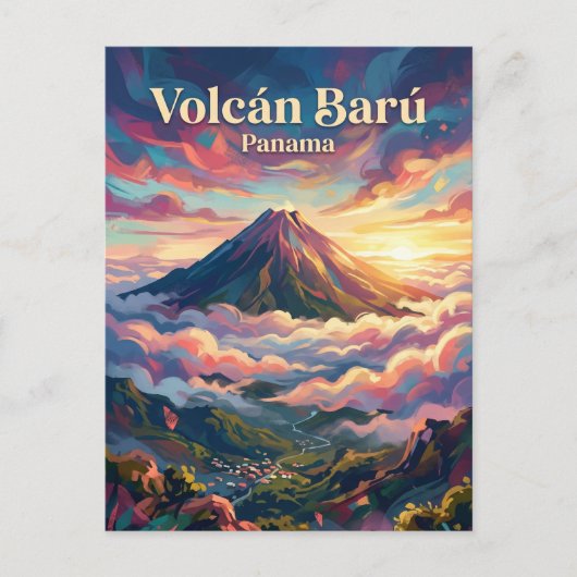 Vulkaan Barú Panama Briefkaart (Voorkant)
