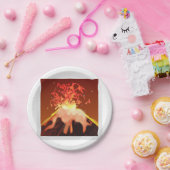 Vulkaan - Emoji Papieren Bordje (Feest)