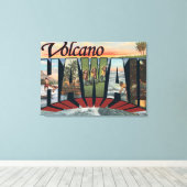 Vulkaan, Hawaï - Grote letterscènes Canvas Afdruk (Insitu (Houten vloer))