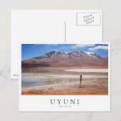 Vulkaan in een Altiplano landschap, Uyuni, Bolivia Briefkaart (Voorkant / Achterkant)