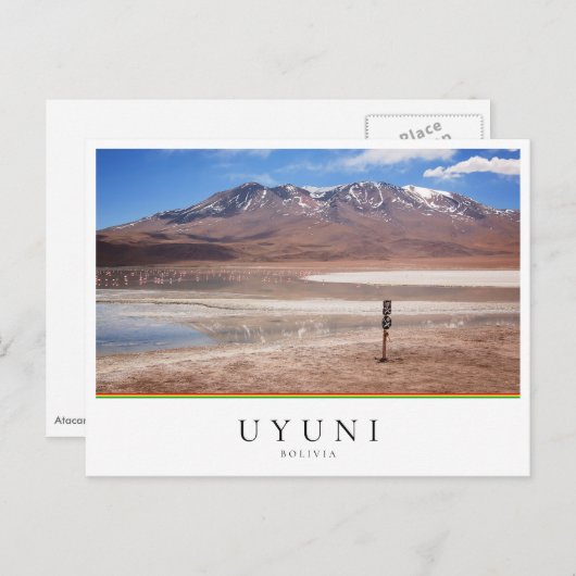 Vulkaan in een Altiplano landschap, Uyuni, Bolivia Briefkaart (Voorkant / Achterkant)