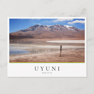 Vulkaan in een Altiplano landschap, Uyuni, Bolivia Briefkaart