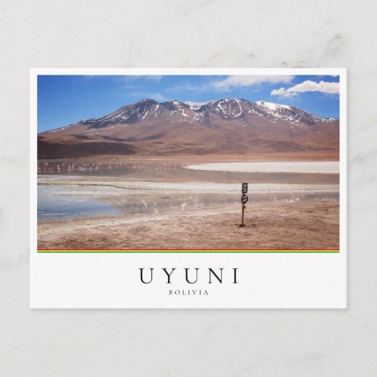 Vulkaan in een Altiplano landschap, Uyuni, Bolivia Briefkaart (Voorkant)