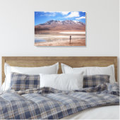 Vulkaan in een Altiplano landschapsdoek Canvas Afdruk (Insitu (Slaapkamer))