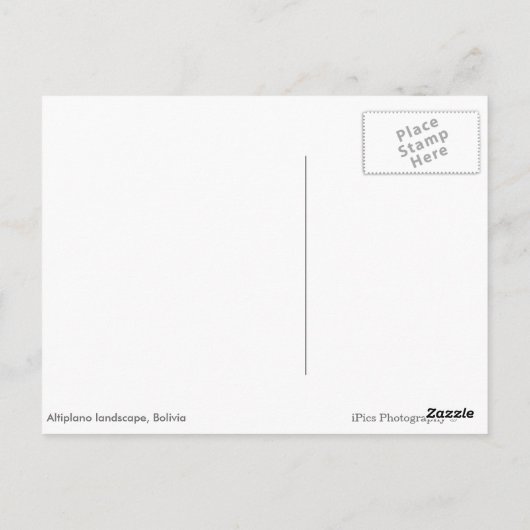 Vulkaan in het Altiplano-landschap, zwart briefkaa Briefkaart (Achterkant)