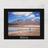 Vulkaan in het Altiplano-landschap, zwart briefkaa Briefkaart (Voorkant)