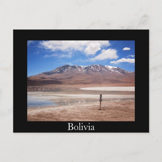 Vulkaan in het Altiplano-landschap, zwart briefkaa Briefkaart (Voorkant)