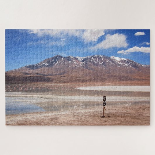 Vulkaan in het woestijnlandschap van Altiplano Legpuzzel (Horizontaal)