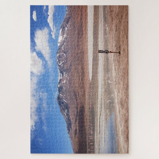 Vulkaan in het woestijnlandschap van Altiplano Legpuzzel (Verticaal)