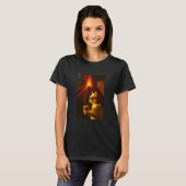 Vulkaan Koffie Kat T-shirt (Voorkant volledig)