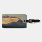Vulkaan op Sunset Alaska Caution Bagagelabel (Voorkant horizontaal)