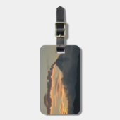 Vulkaan op Sunset Alaska Caution Bagagelabel (Voorkant verticaal)