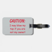 Vulkaan op Sunset Alaska Caution Bagagelabel (Achterkant horizontaal)