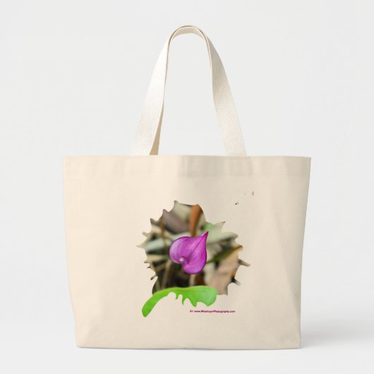Vulkaan Paarse anthuriumzak Grote Tote Bag (Voorkant)