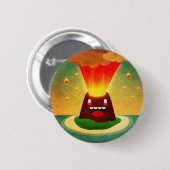 Vulkaan ***/////// ronde button 5,7 cm (Voorkant /achterkant)