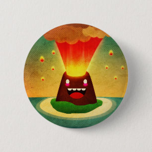 Vulkaan ***/////// ronde button 5,7 cm