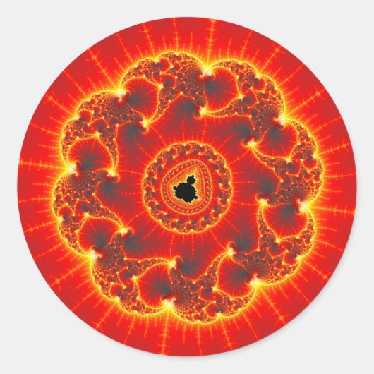 Vulkaan Ronde Sticker (Voorkant)