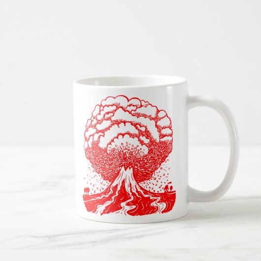 Vulkaan - rood koffiemok (Rechts)