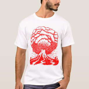 Vulkaan - rood t-shirt