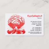 Vulkaan - rood visitekaartje (Achterkant)