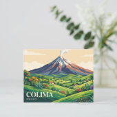 Vulkaan van Colima Mexico Briefkaart (Staand voorkant)