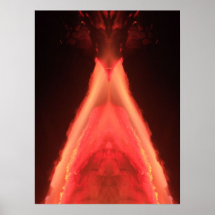 Vulkaan van Oranje brand Poster