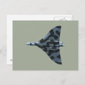 Vulkaanbommenwerper in vlucht briefkaart (Voorkant / Achterkant)