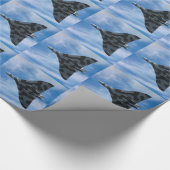 Vulkaanbommenwerper in vlucht cadeaupapier (Hoek)