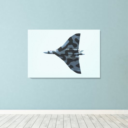 Vulkaanbommenwerper in vlucht canvas afdruk (Insitu (Houten vloer))