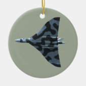 Vulkaanbommenwerper in vlucht keramisch ornament (Voorkant)