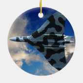 Vulkaanbommenwerper in vlucht keramisch ornament (Achterkant)