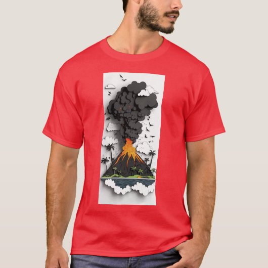 vulkaanboom t-shirt (Voorkant)