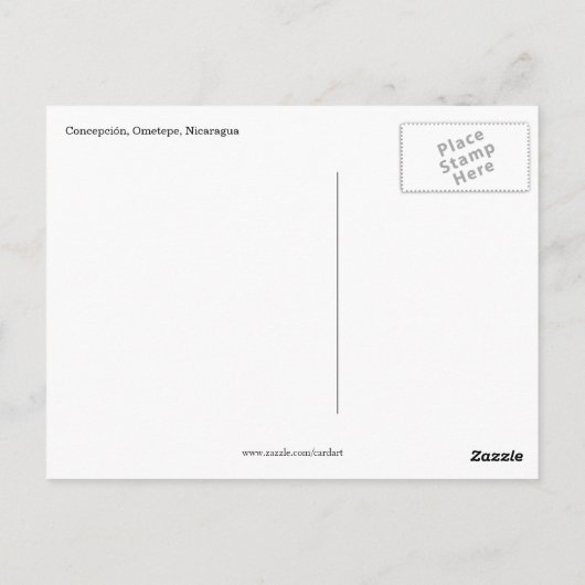 vulkaanconcept briefkaart (Achterkant)