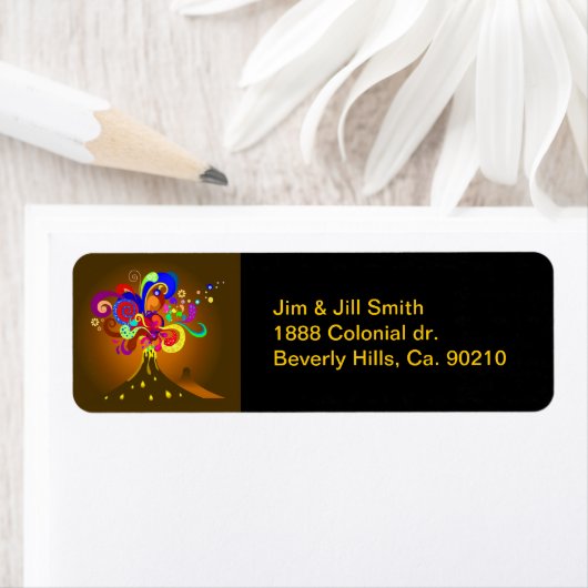 Vulkaankleuringen Etiket (Insitu)