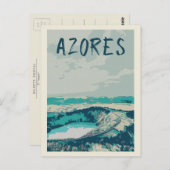 Vulkaanlagune op de Azoren, Atlantische Oceaan P Briefkaart (Voorkant / Achterkant)