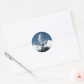 Vulkaanscène Ronde Sticker (Envelop)