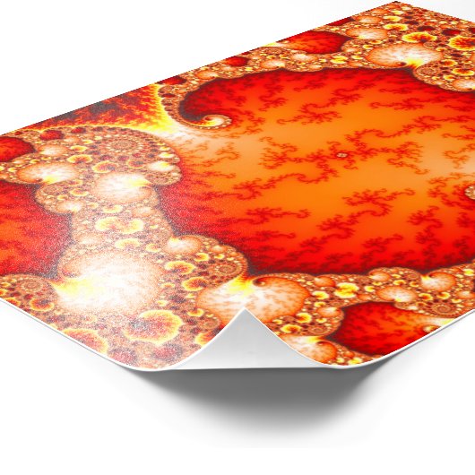 Vulkaantuin - Fractale kunst Foto Afdruk (Hoek)