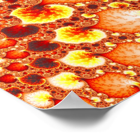 Vulkaantuin - Fractale kunst Poster (Hoek)