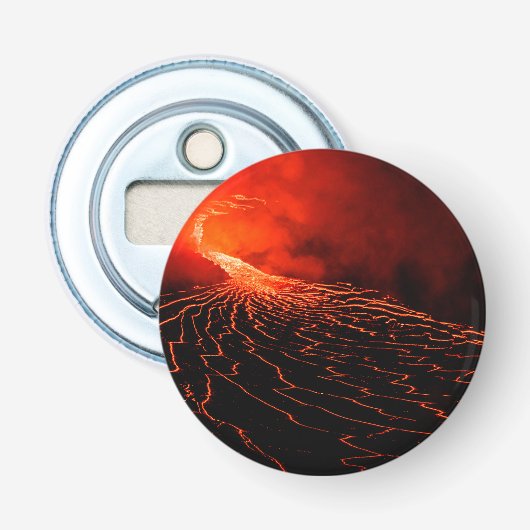 vulkaanuitbarsting button flesopener (Voorkant)