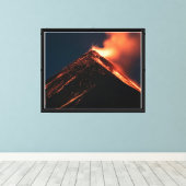 Vulkaanuitbarsting Canvas Print (Insitu (Houten vloer))