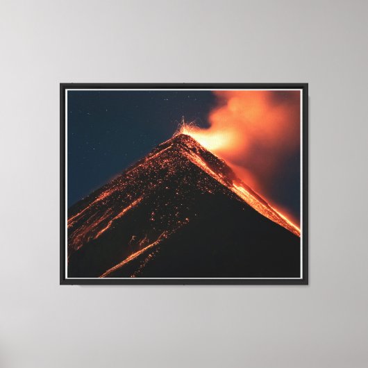 Vulkaanuitbarsting Canvas Print (Voorkant)